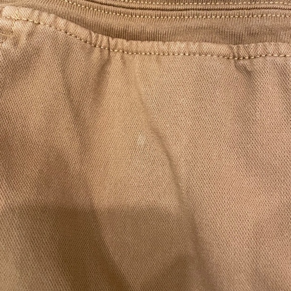 GAP Khakis Deep Camel Mini Skirt Size Large Drawstring Waist Front Back Pockets - Picture 11 of 12